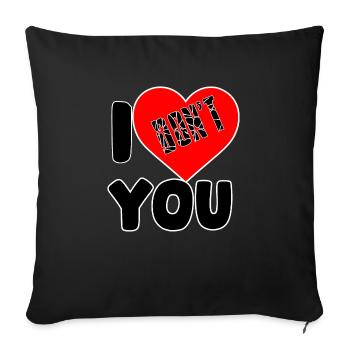 I Don't Love You Breakup Anti Valentines Singles - Sofa pillowcase 17,3'' x 17,3'' (45 x 45 cm) - black - Front