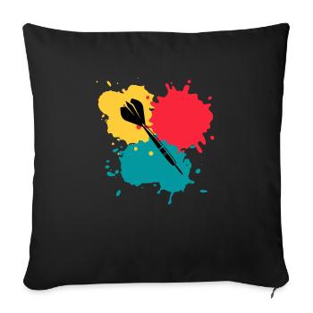 Fléchettes 1 - Housse de coussin décorative 45 x 45 cm - noir - Devant