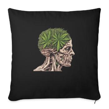 Weed in my head - Sofakissenbezug 45 x 45 cm - Schwarz - Vorne