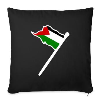 Free palestine - Housse de coussin décorative 45 x 45 cm - noir - Devant
