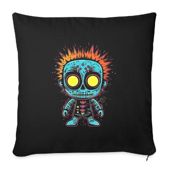 Your Fashion Revolution with Voodoo Poppet - Sofa pillowcase 17,3'' x 17,3'' (45 x 45 cm) - black - Front