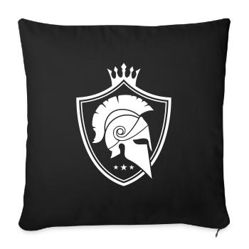 spartan helm wappen - Sofakissenbezug 45 x 45 cm - Schwarz - Vorne