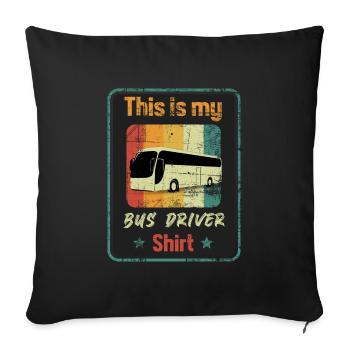 Bus driver | Best Bus Driver | school bus - Sofa pillowcase 17,3'' x 17,3'' (45 x 45 cm) - black - Front