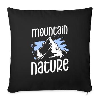Nature Conservation Wood Mountains - Sofa pillowcase 17,3'' x 17,3'' (45 x 45 cm) - black - Front