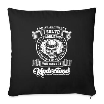 Engineer Design House - Sofa pillowcase 17,3'' x 17,3'' (45 x 45 cm) - black - Front