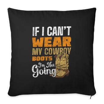 Country Sheriff Gunslinger Rider - Sofa pillowcase 17,3'' x 17,3'' (45 x 45 cm) - black - Front
