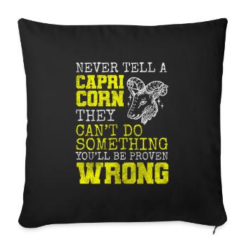 Capricorn Zodiac Sign Ambition - Sofa pillowcase 17,3'' x 17,3'' (45 x 45 cm) - black - Front