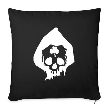 Skull clover Happy St. Patrick's day - Housse de coussin décorative 45 x 45 cm - noir - Devant