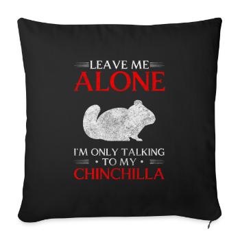 Chinchilla Rodent South America Cute - Sofa pillowcase 17,3'' x 17,3'' (45 x 45 cm) - black - Front