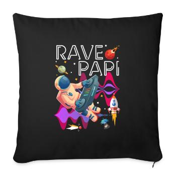 House Techno Musik Electro Abtanzen - Sofakissenbezug 45 x 45 cm - Schwarz - Vorne