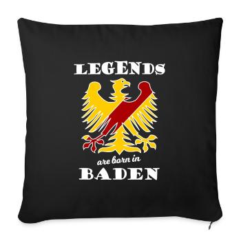The Baden Legends - Sofa pillowcase 17,3'' x 17,3'' (45 x 45 cm) - black - Front