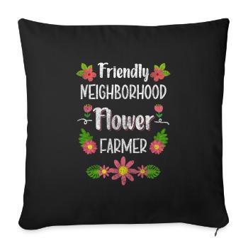 Nachbarn Humor Bier Mitbewohner - Sofakissenbezug 45 x 45 cm - Schwarz - Vorne