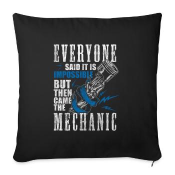 Automobile Artisan Maître Moteur - Housse de coussin décorative 45 x 45 cm - noir - Devant