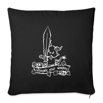 Choose your weapon RPG GAME - Housse de coussin décorative 45 x 45 cm - noir - Devant