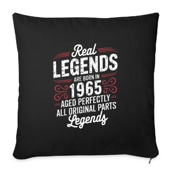 59th Anniversary September 1965 - Sofa pillowcase 17,3'' x 17,3'' (45 x 45 cm) - black - Front