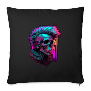 Apocalyptic Retro Punk Zombie - Sofa pillowcase 17,3'' x 17,3'' (45 x 45 cm) - black - Front