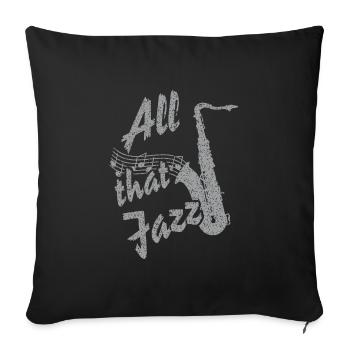 All That Jazz - saxophone en détresse - Housse de coussin décorative 45 x 45 cm - noir - Devant