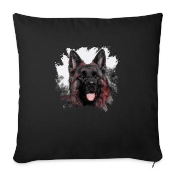 berger allemand - Housse de coussin décorative 45 x 45 cm - noir - Devant