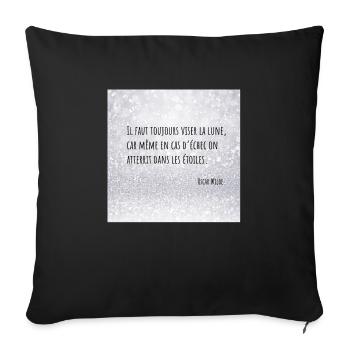 Zitat Traum - Sofakissenbezug 45 x 45 cm - Schwarz - Vorne