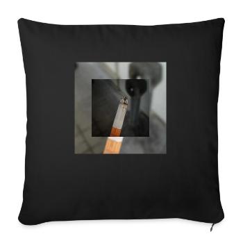 received 1027507984917879 - Sofa pillowcase 17,3'' x 17,3'' (45 x 45 cm) - black - Front