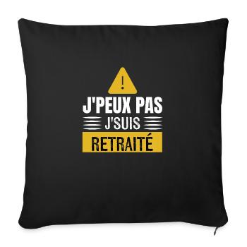 I Can't Humor T-Shirt I'm Retired - Sofa pillowcase 17,3'' x 17,3'' (45 x 45 cm) - black - Front