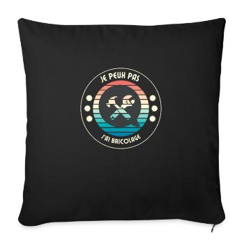 Ich kann nicht DIY - Sofakissenbezug 45 x 45 cm - Schwarz - Vorne