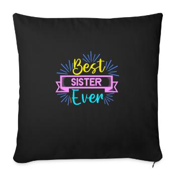 Meilleure soeur - Housse de coussin décorative 45 x 45 cm - noir - Devant