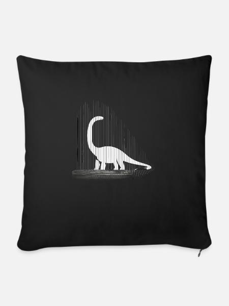 Dinosaurier Dinosaurier Dinosaurier Brachiosaurier - Sofakissenbezug 45 x 45 cm - Schwarz