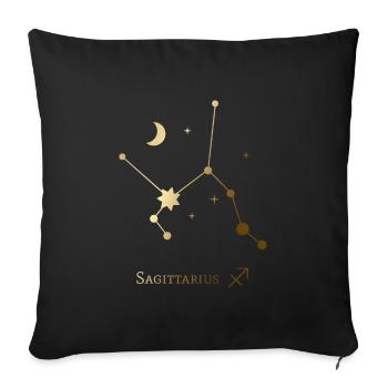 Sagittarius/Sagittarius - Sofa pillowcase 17,3'' x 17,3'' (45 x 45 cm) - black - Front