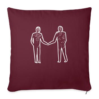 People Connectedness Unity - Sofa pillowcase 17,3'' x 17,3'' (45 x 45 cm) - burgundy - Front