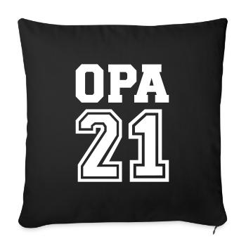 Opa 2021 - Sofakissenbezug 45 x 45 cm - Schwarz - Vorne