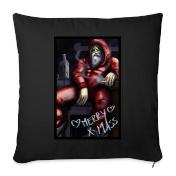 bad santa - Sofakissenbezug 45 x 45 cm - Schwarz - Vorne