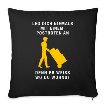 Post24 - Sofakissenbezug 45 x 45 cm - Schwarz - Vorne