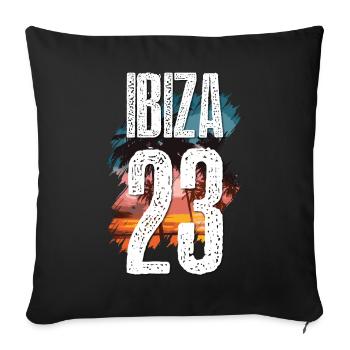 Ibiza 23 Jersey 2023 - Sofa pillowcase 17,3'' x 17,3'' (45 x 45 cm) - black - Front