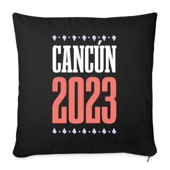 Cancun 2023 - Sofakissenbezug 45 x 45 cm - Schwarz - Vorne