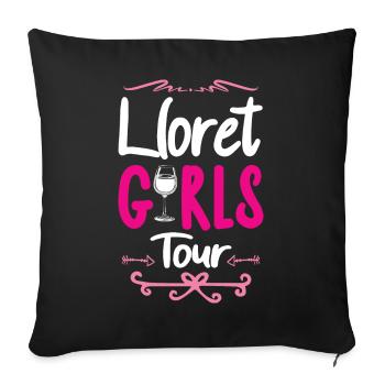 Lloret De Mar Girls Tour - Housse de coussin décorative 45 x 45 cm - noir - Devant