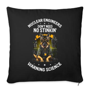 Erneuerbare Nukleare Spruch für Nukleartechnik - Sofakissenbezug 45 x 45 cm - Schwarz - Vorne