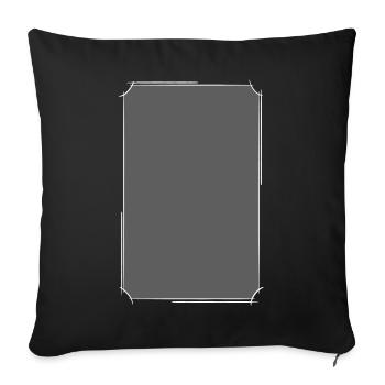 Frame template. Tombstone / Gothic / Vampire Style. - Sofa pillowcase 17,3'' x 17,3'' (45 x 45 cm) - black - Front