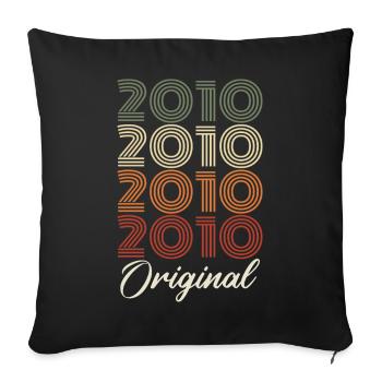 2010 Original Vintage Birthday Gift 2010 - Sofa pillowcase 17,3'' x 17,3'' (45 x 45 cm) - black - Front