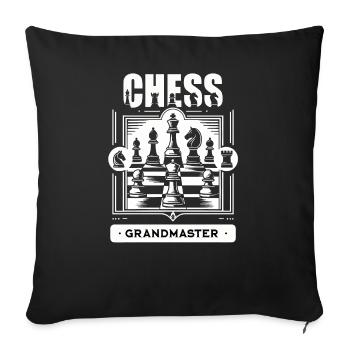 Chess Grandmaster Tactical Board - Sofa pillowcase 17,3'' x 17,3'' (45 x 45 cm) - black - Front