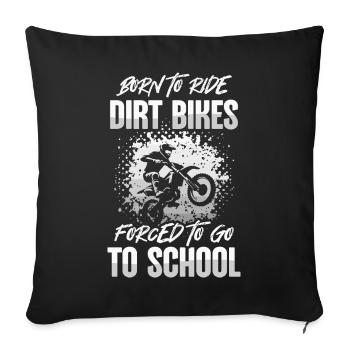 Dirt Bike Rider Motocross Dirt Biking - Sofa pillowcase 17,3'' x 17,3'' (45 x 45 cm) - black - Front