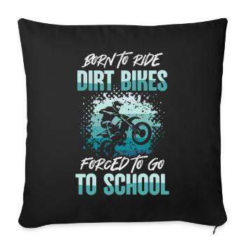 Dirt Bike Rider Motocross Dirt Biking - Sofa pillowcase 17,3'' x 17,3'' (45 x 45 cm) - black - Front