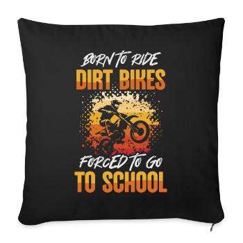 Dirt Bike Rider Motocross Dirt Biking - Sofa pillowcase 17,3'' x 17,3'' (45 x 45 cm) - black - Front