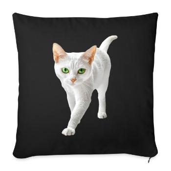 Japanischer Bobtail - Sofakissenbezug 45 x 45 cm - Schwarz - Vorne