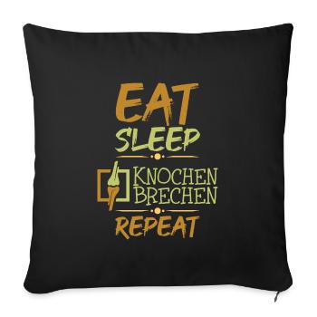 Berufssadist im Körper eines Chiropraktikers - Sofakissenbezug 45 x 45 cm - Schwarz - Vorne