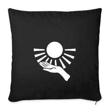 Mains Soleil - Housse de coussin décorative 45 x 45 cm - noir - Devant