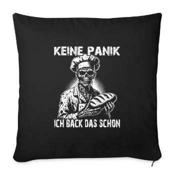 Zombie Bäcker gruseliger Bäcker - Sofakissenbezug 45 x 45 cm - Schwarz - Vorne