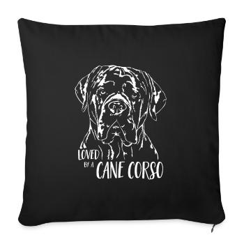 CANE CORSO ITALIANO loved by a Cane Corso Wilsigns - Sofa pillowcase 17,3'' x 17,3'' (45 x 45 cm) - black - Front