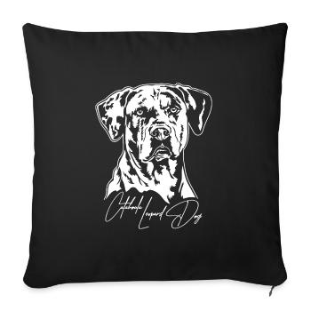 CATAHOULA LEOPARD DOG Dog Portrait Dogs Wilsigns - Housse de coussin décorative 45 x 45 cm - noir - Devant
