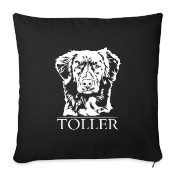 Nova Scotia Duck Tolling Retriever Great Portrait - Sofa pillowcase 17,3'' x 17,3'' (45 x 45 cm) - black - Front